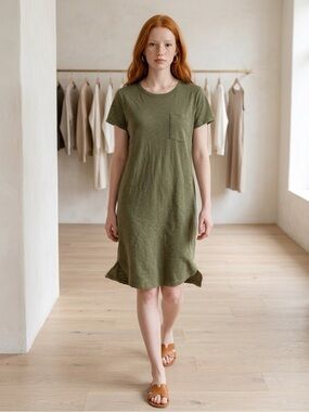 Gap Casual Olive Green T-Shirt Dress